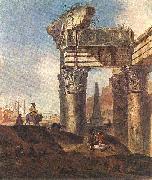 Jan Baptist Weenix Ancient Ruins oil painting on canvas